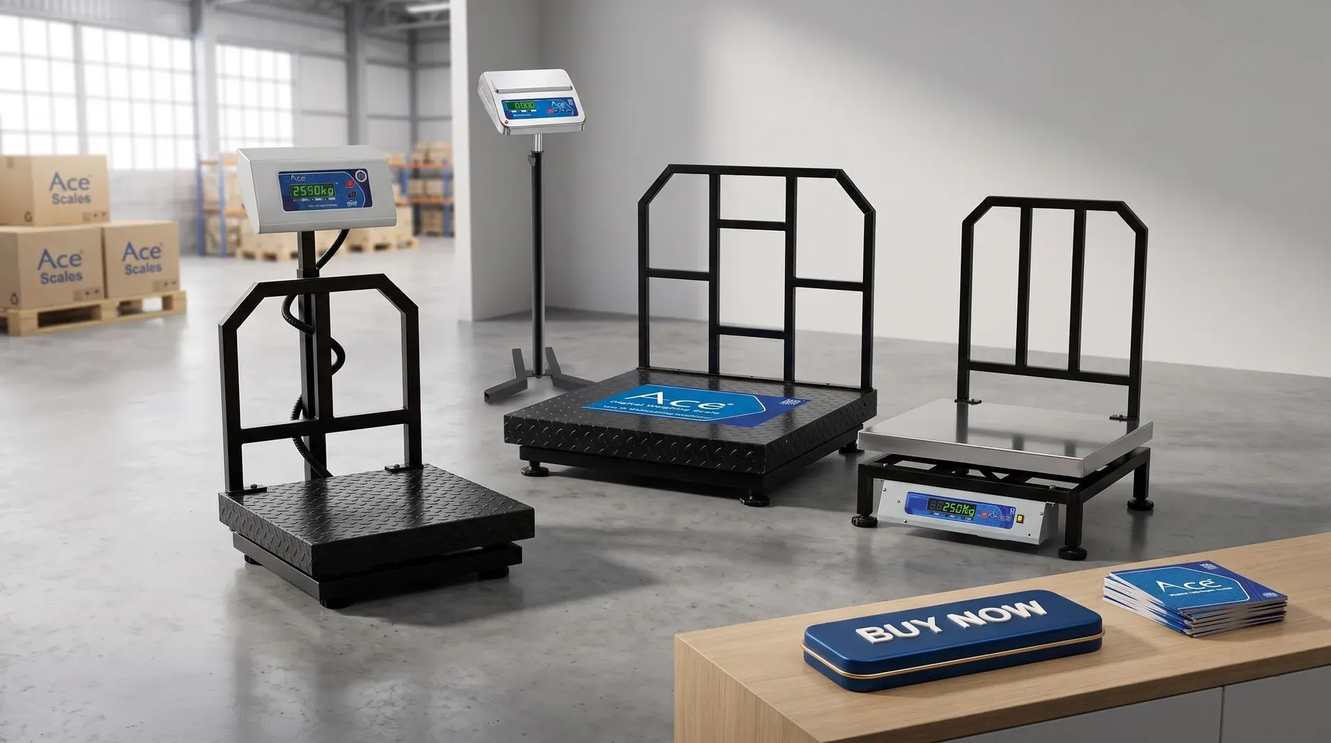Industrial platform weighing scale