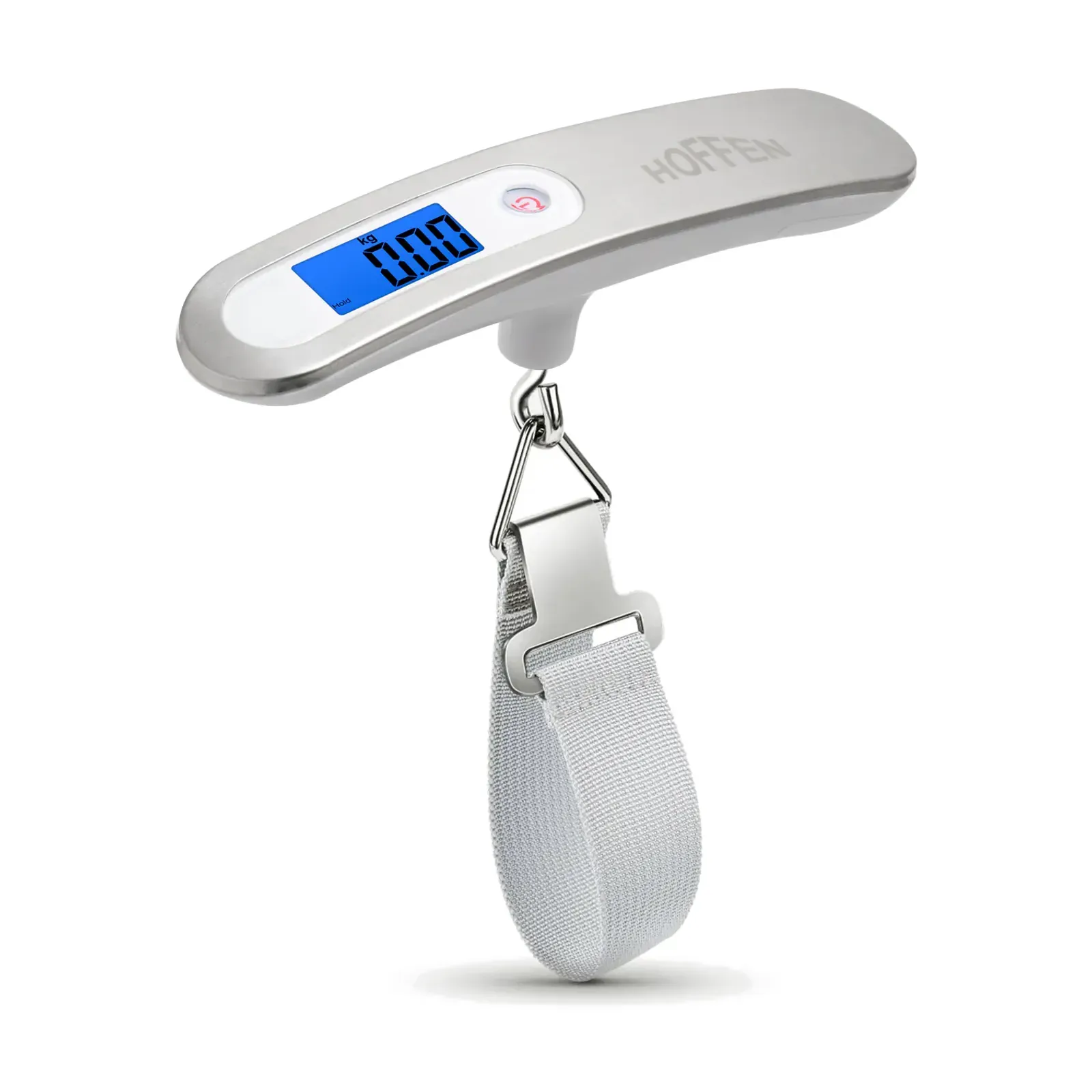Hoffen HO-L-9 baggage weighing scale with stainless steel body, backlit screen and nylon strap