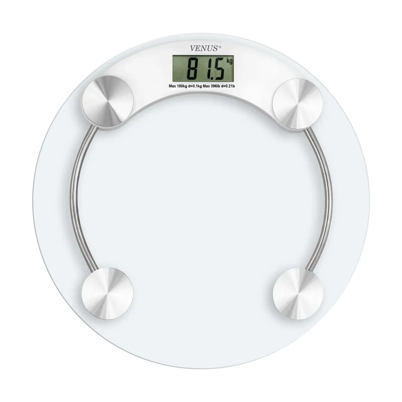 Venus EPS-2003 clinical weighing scale, front view of the round glass