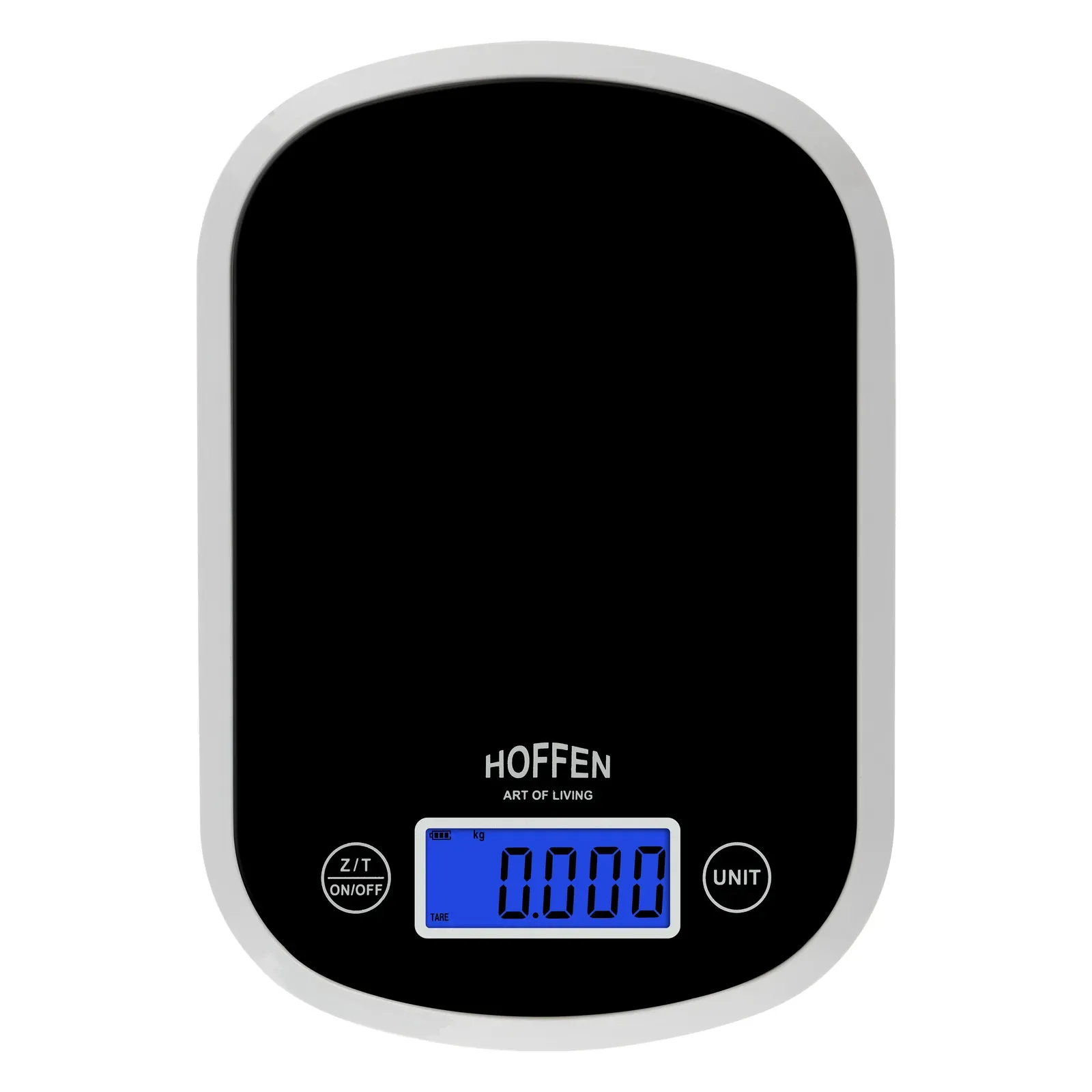 Hoffen KS-601 digital kitchen scale, top view with large display