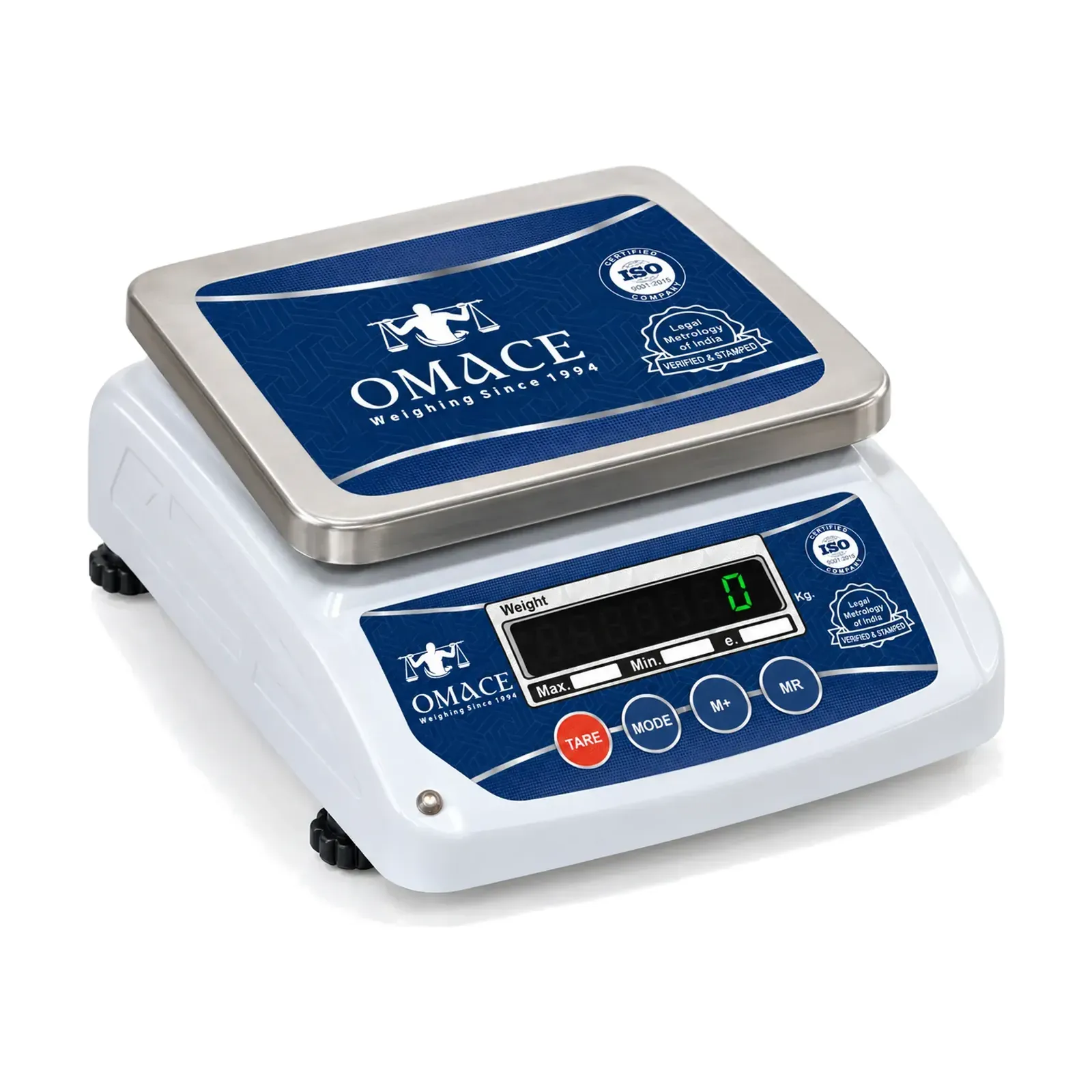 Front view Omace Om-TT-Mini SPR double display weight machine, front view