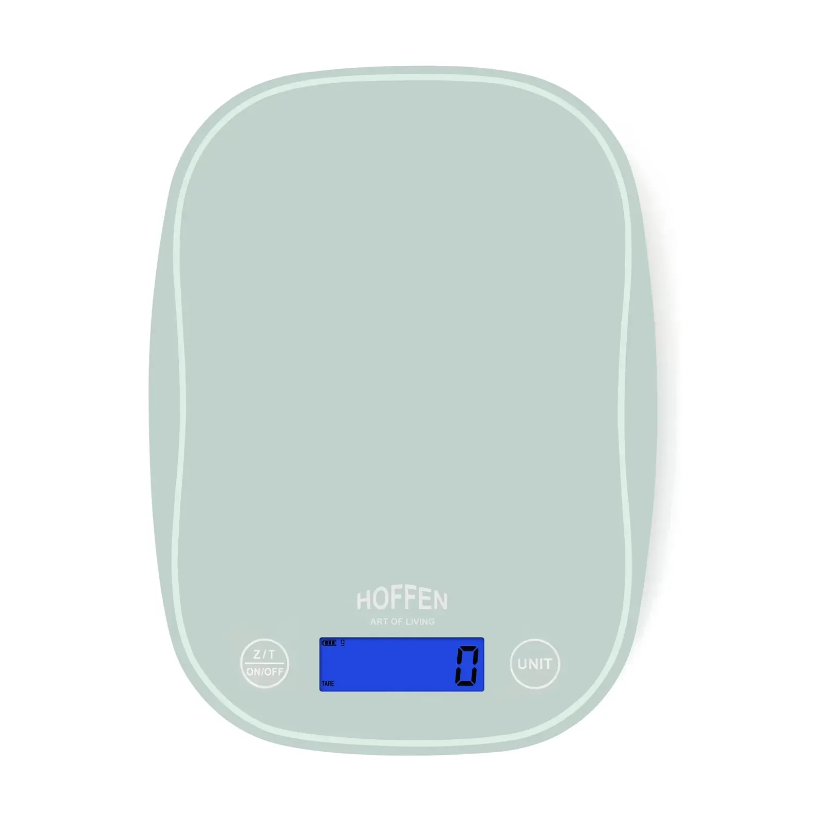 Hoffen KS-501 glass kitchen scale, top view