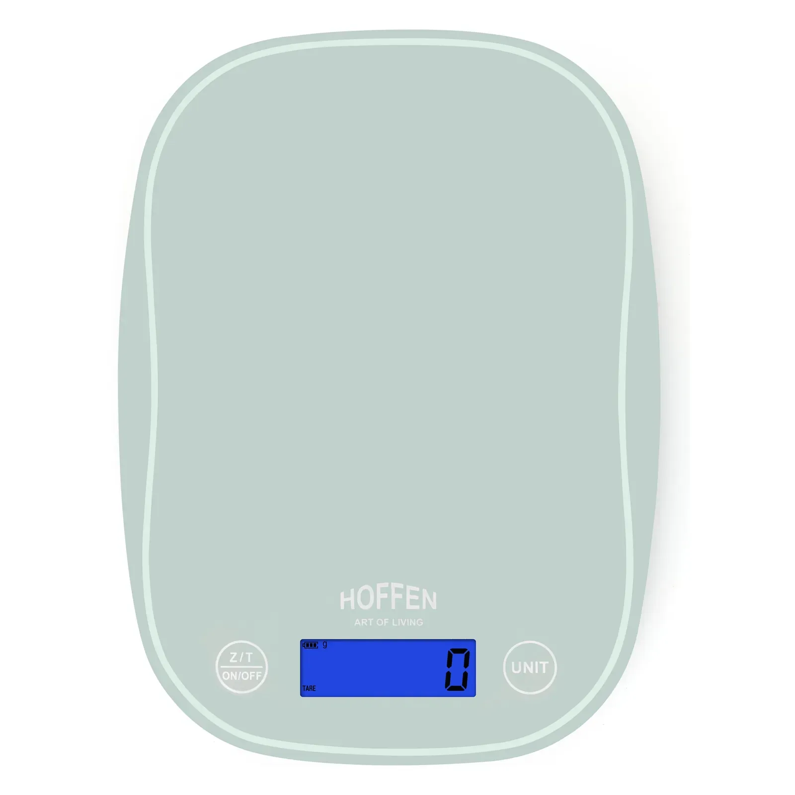 Hoffen KS-501 glass kitchen scale, top view