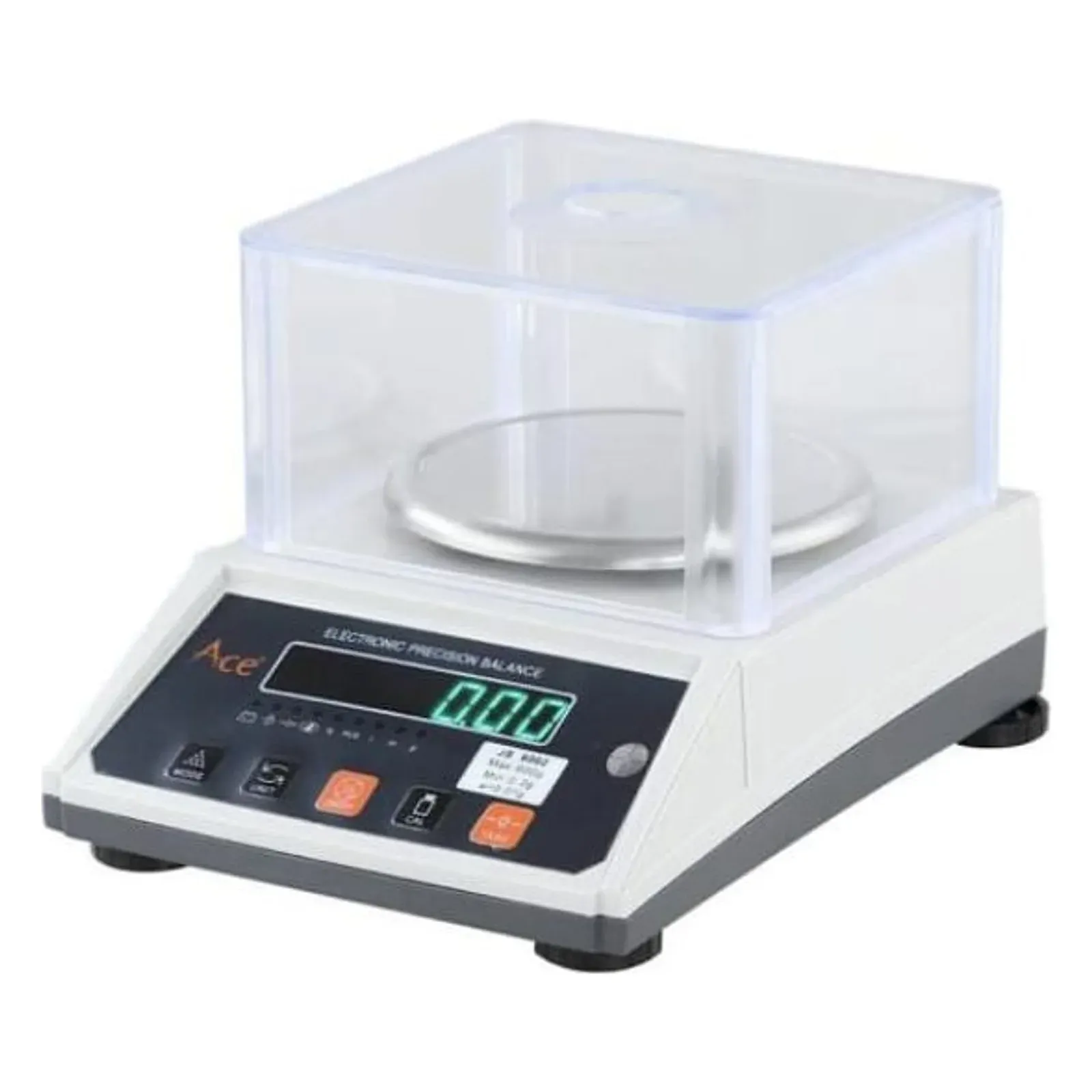 Ace JS-6002 gold weighing scale, front view with the clear cover