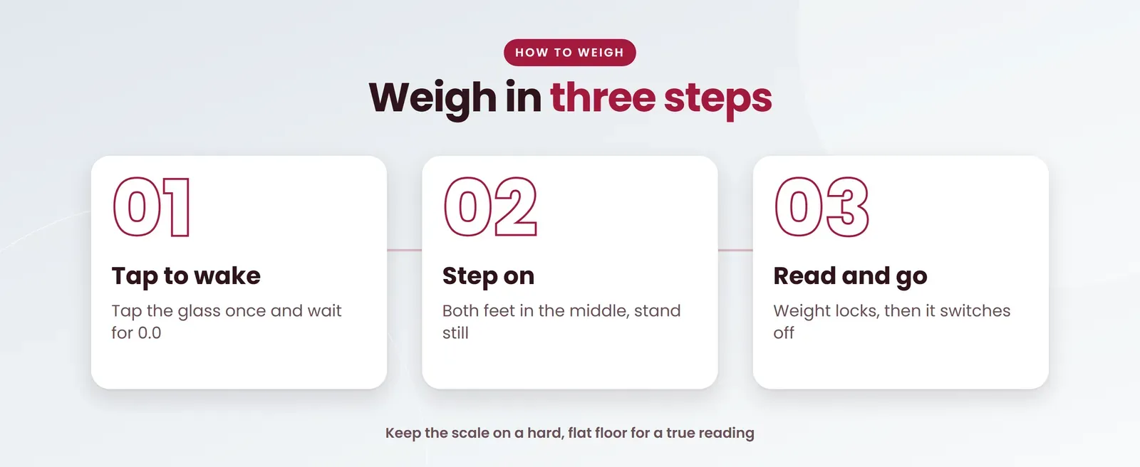How to use the Venus EPS-304 (M) heavy duty weighing scale: tap to wake, step on, read and go