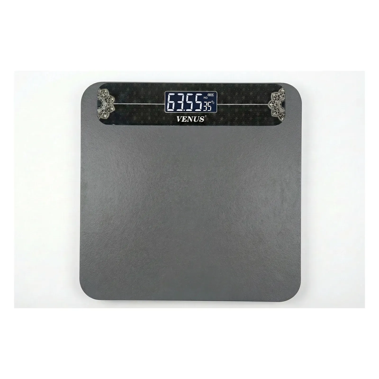 Venus EPS-284 (M) metal body weighing scale, front view of the steel platform