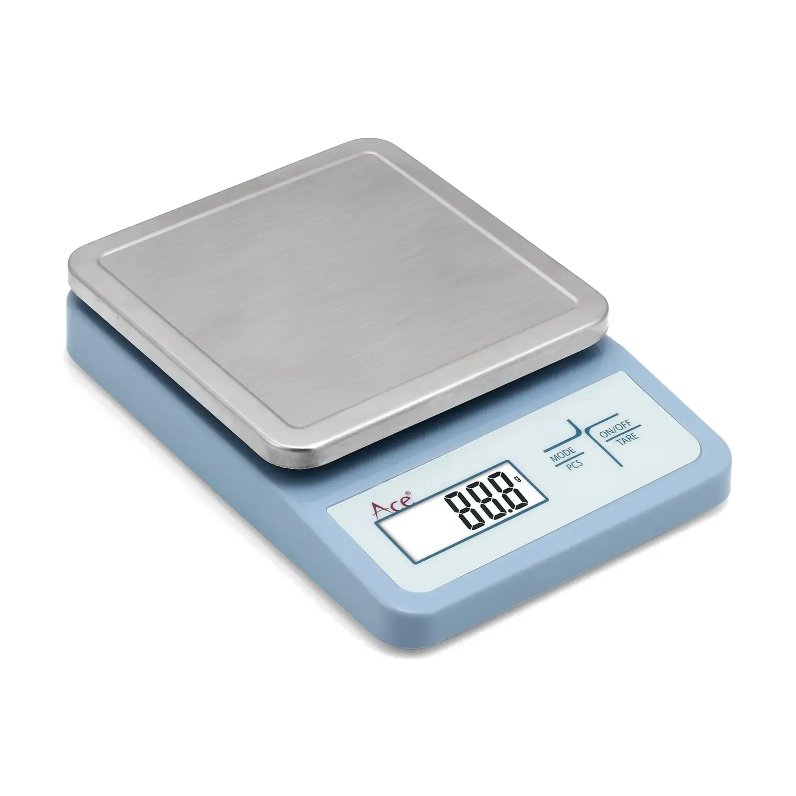 Ace KS-RE rechargeable weighing scale, angled view