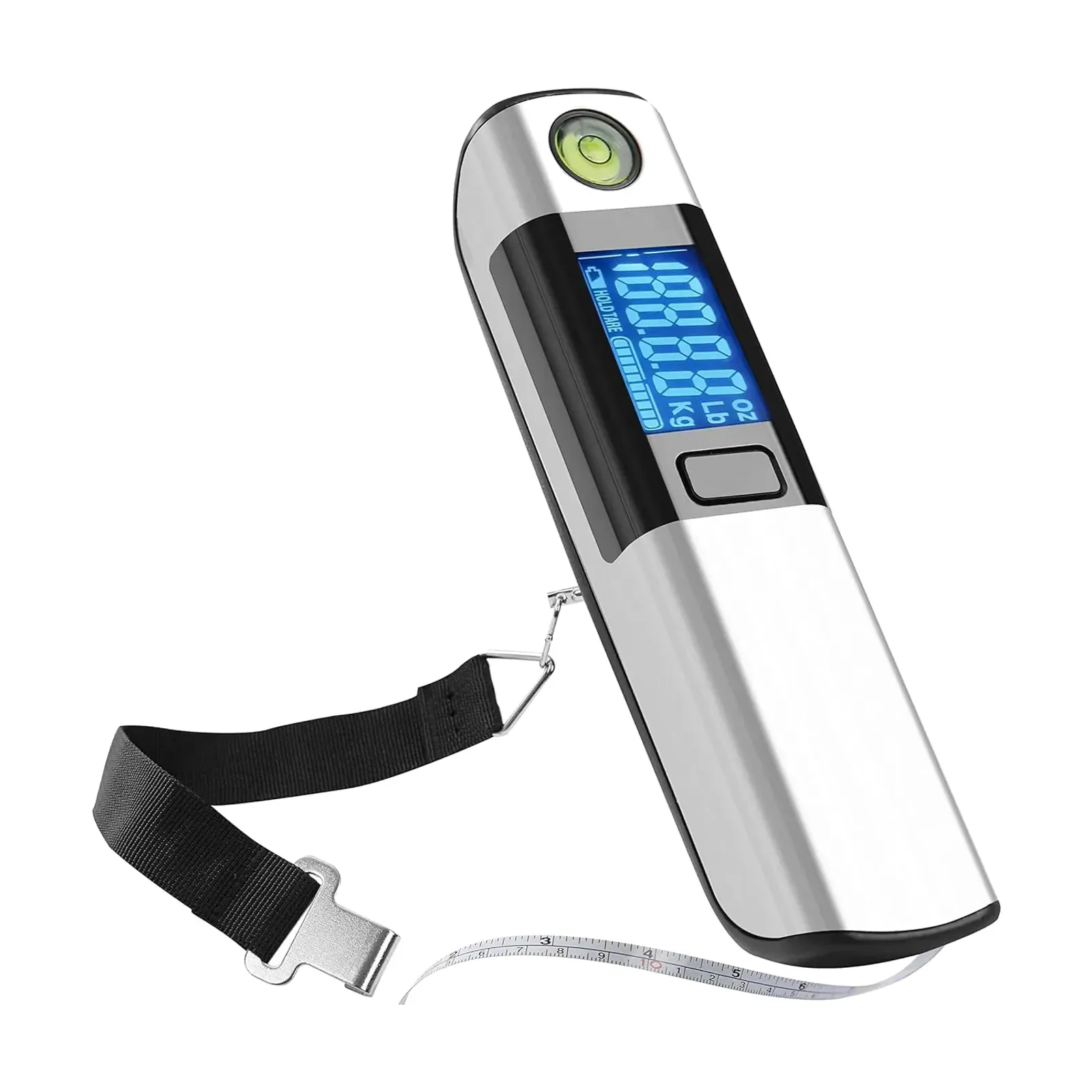 Hoffen HO-L-7 suitcase weighing machine with backlit screen, nylon strap and metal buckle