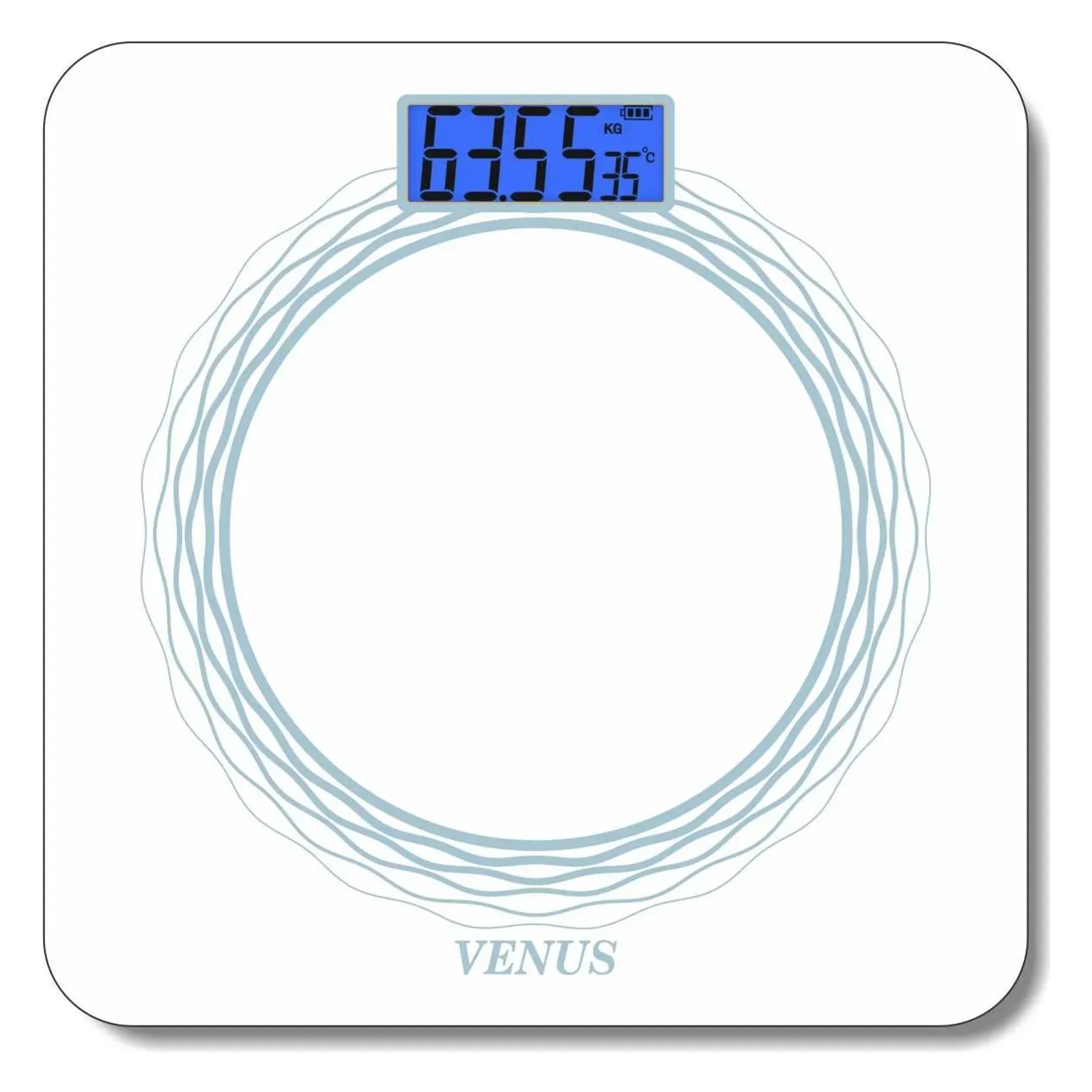 Venus EPS-369 white weighing scale, white (A), front view